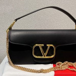 VALENTINO LO? CALFSKIN SHOULDER BAG IN BLACK 1W2B0K30ZXL0NO