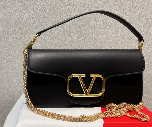 VALENTINO LO? CALFSKIN SHOULDER BAG IN BLACK 1W2B0K30ZXL0NO