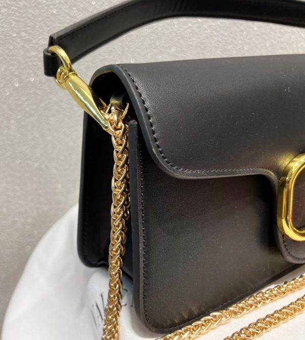 VALENTINO LO? CALFSKIN SHOULDER BAG IN BLACK 1W2B0K30ZXL0NO