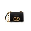 VALENTINO STUD SIGN GRAINY CALFSKIN SHOULDER BAG IN BLACK 2W2B0J96CPD0NO