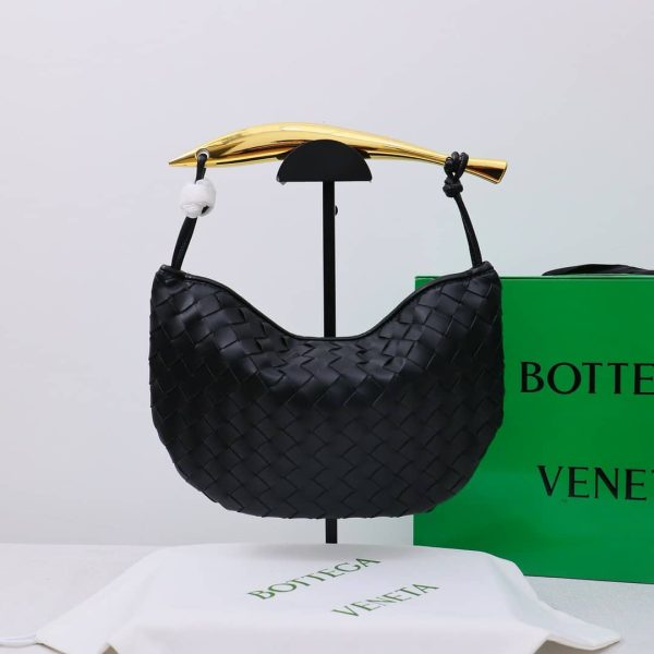 BOTTEGA VENETA SARDINE HANDLE BAG BLACK 33CM 716082VCPP11019