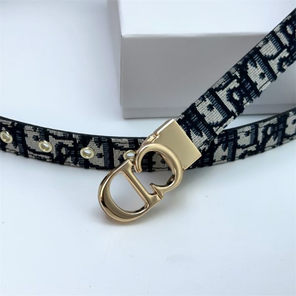 DIOR 30 MONTAIGNE REVERSIBLE BELT BLUE IN GOLD 20MM