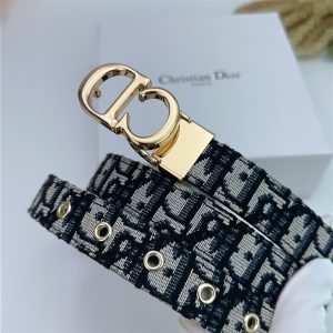 DIOR 30 MONTAIGNE REVERSIBLE BELT BLUE IN GOLD 20MM