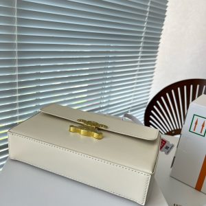 CELINE BOX TRIOMPHE IN NATURAL CALFSKIN WHITE 23CM