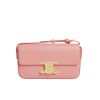 CELINE SHOULDER BAG TRIOMPHE IN SHINY CALFSKIN LIGHT PINK 18CM