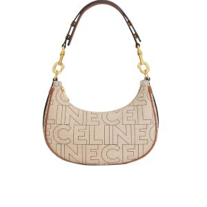 CELINE MEDIUM AVA STRAP BAG IN TEXTILE WITH ALL OVER PRINT NATURAL 25CM 196922ERK02NT