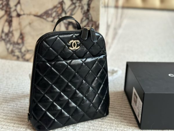 CHANEL MY POCKET BACKPACK SHINY BLACK 24CM