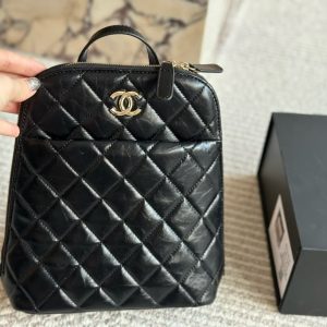 CHANEL MY POCKET BACKPACK SHINY BLACK 24CM