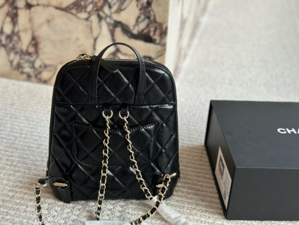 CHANEL MY POCKET BACKPACK SHINY BLACK 24CM