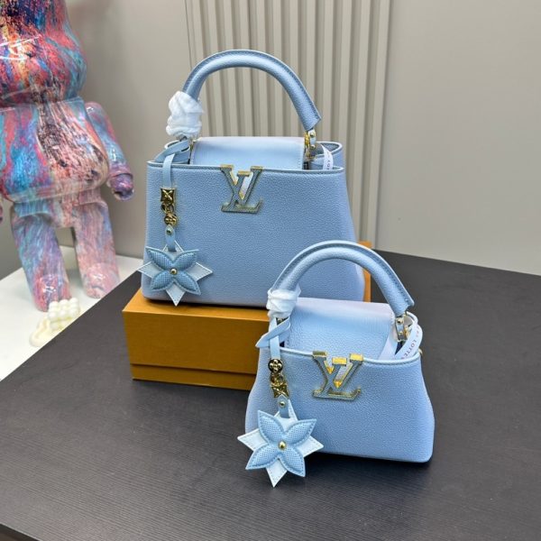 LOUIS VUITTON CAPUCINES MINI BAG BLUE BLEACH 20CM M21303