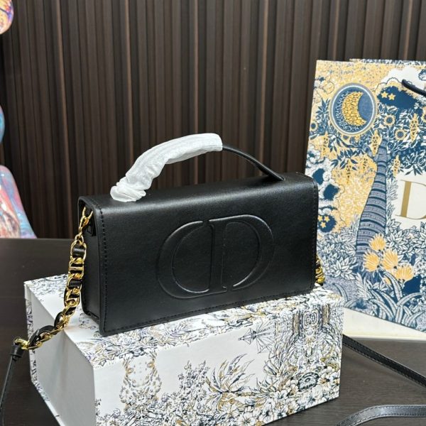 DIOR CD SIGNATURE MINI BAG BLACK 21CM