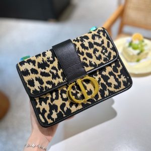 DIOR 30 MONTAIGNE BAG LEOPARD 19CM