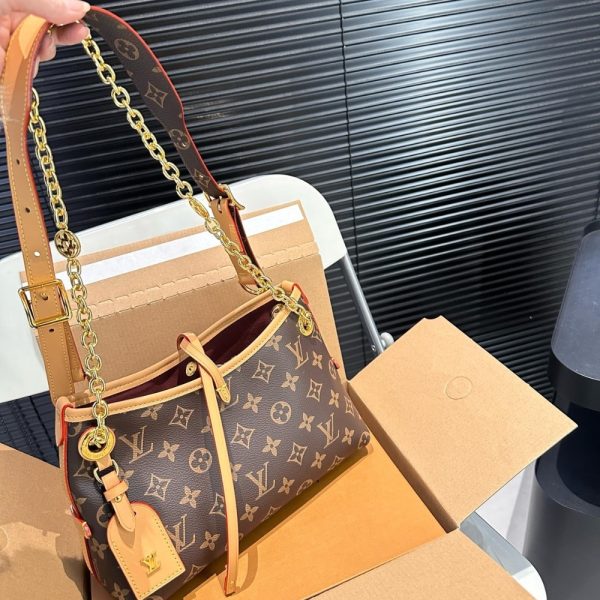 LOUIS VUITTON CARRYALL BB BAG MONOGRAM BROWN 25CM M13014