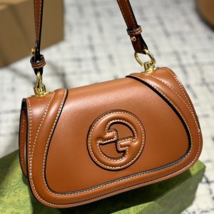 GUCCI BLONDIE MINI SHOULDER BAG BROWN 22CM 815700 AAEC2 2718