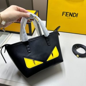 FENDI ROLL LUNAR NEW YEAR MINI BAG BLACK 17CM 8BS096ATXUF1QIO