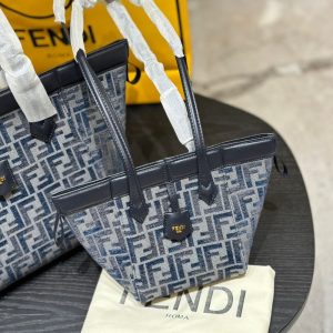 FENDI ORIGAMI MINI TRANSFORMABLE BAG DARK BLUE 16CM 8BS083ASU0F1PQK