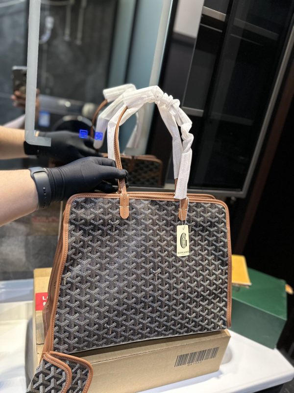 GOYARD HARDY PM BAG BLACK TAN 41CM HARDY2PMLTY01CG03P