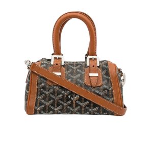 GOYARD GOYARDINE CROISIERE MINI BLACK TAN 19CM