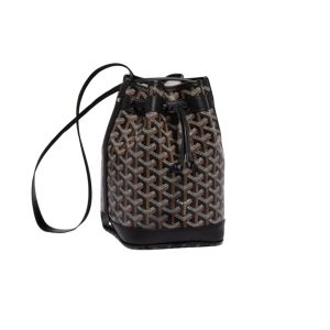 GOYARD GOYARDINE PETIT FLOT BUCKET BAG BLACK 23CM PEFLOTPMLTY01CL01P