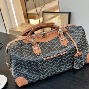 GOYARD BOWLING BAG BLACK TAN 50CM BOWLIN055TY01CL03P