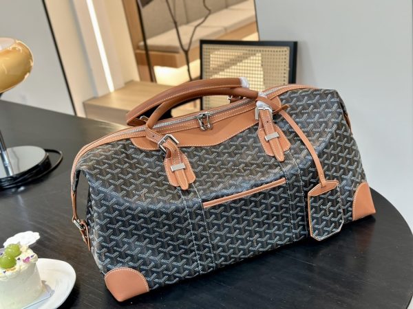 GOYARD BOWLING BAG BLACK TAN 50CM BOWLIN055TY01CL03P