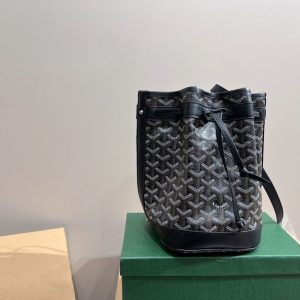 GOYARD GOYARDINE PETIT FLOT BUCKET BAG BLACK 23CM PEFLOTPMLTY01CL01P