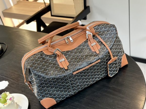 GOYARD BOWLING BAG BLACK TAN 50CM BOWLIN055TY01CL03P