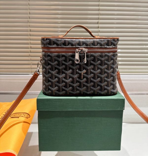 GOYARD MUSE VANITY CASE BLACK TAN 20CM MUSEVAPMLTY01CL03P