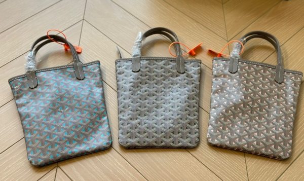 GOYARD POITIERS CLAIRE VOIE BAG GREGE BLUE 24CM