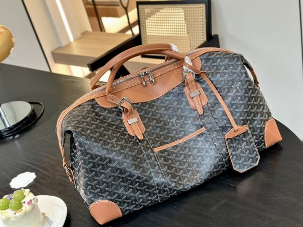 GOYARD BOWLING BAG BLACK TAN 50CM BOWLIN055TY01CL03P