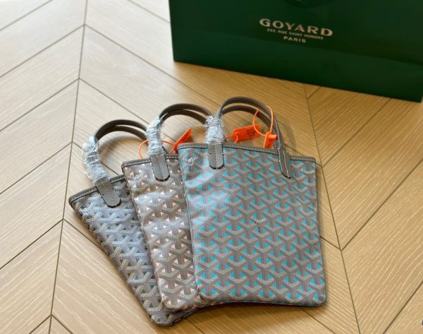 GOYARD POITIERS CLAIRE VOIE BAG GREGE BLUE 24CM