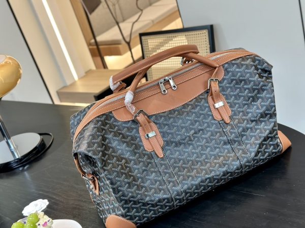 GOYARD BOWLING BAG BLACK TAN 50CM BOWLIN055TY01CL03P