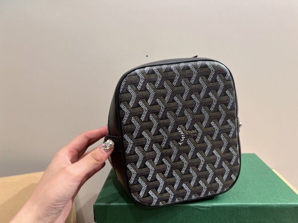 GOYARD GOYARDINE PETIT FLOT BUCKET BAG BLACK 23CM PEFLOTPMLTY01CL01P