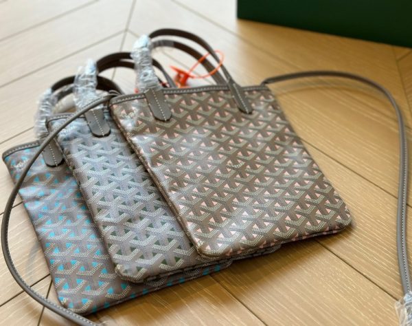 GOYARD POITIERS CLAIRE VOIE BAG GREGE BLUE 24CM