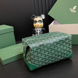 GOYARD BOWLING 25 TOILETRY BAG GREEN 23CM BOWLIN025TY09CL09P