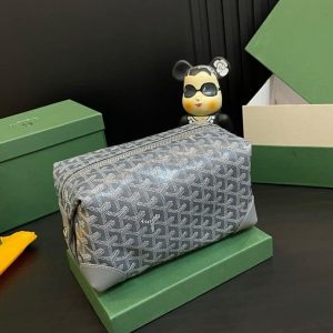 GOYARD BOWLING 25 TOILETRY BAG GREY 23CM BOWLIN025TY51CL51P