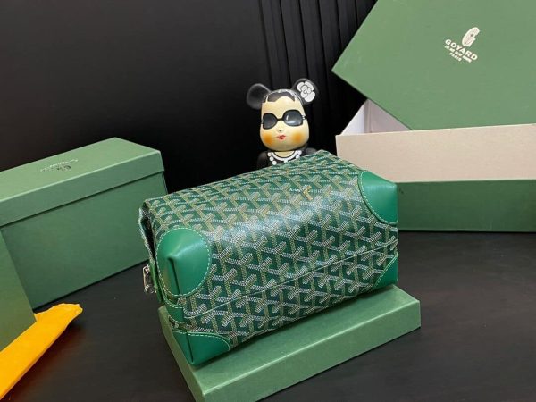 GOYARD BOWLING 25 TOILETRY BAG GREEN 23CM BOWLIN025TY09CL09P