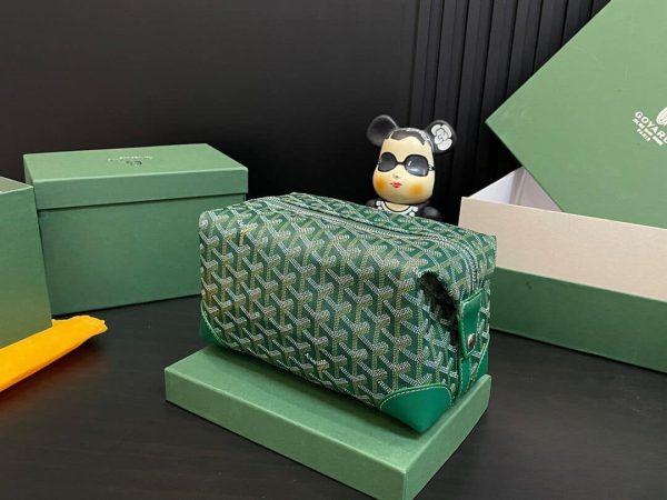 GOYARD BOWLING 25 TOILETRY BAG GREEN 23CM BOWLIN025TY09CL09P