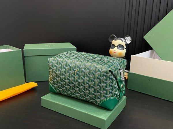 GOYARD BOWLING 25 TOILETRY BAG GREEN 23CM BOWLIN025TY09CL09P