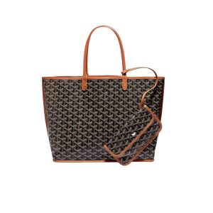 GOYARD ANJOU PM BAG BLACK TAN 50CM ANJOUSPMLCG03TY01P