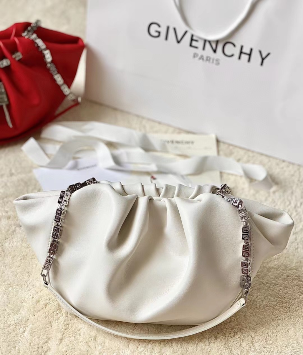 GIVENCHY SMALL KENNY BAG IVORY FOR WOMEN 12.6IN/32CM