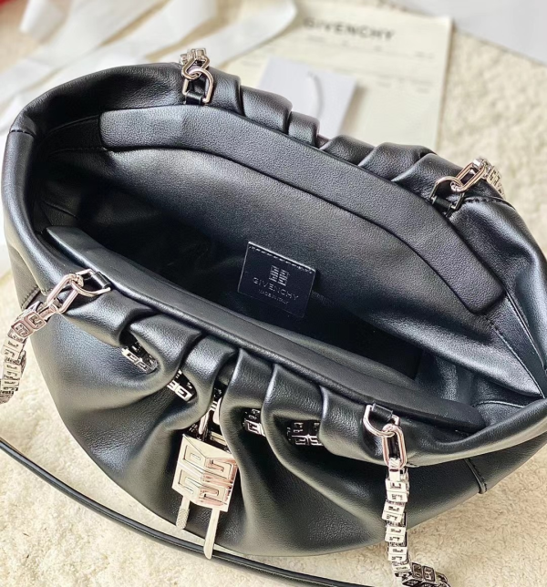 GIVENCHY SMALL KENNY BAG BLACK FOR WOMEN 12.6IN/32CM