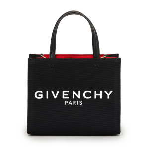 GIVENCHY MEDIUM TOTE SHOPPER BAG CANVAS BLACK FOR WOMEN 7.5IN/19CM