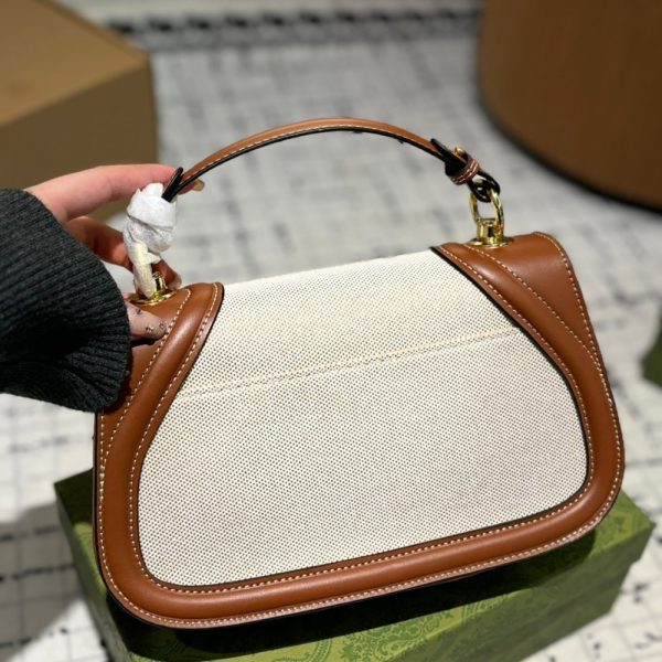 GUCCI BLONDIE MINI SHOULDER BAG NATURAL AND TAN 22CM 815700 HAAKF 2545