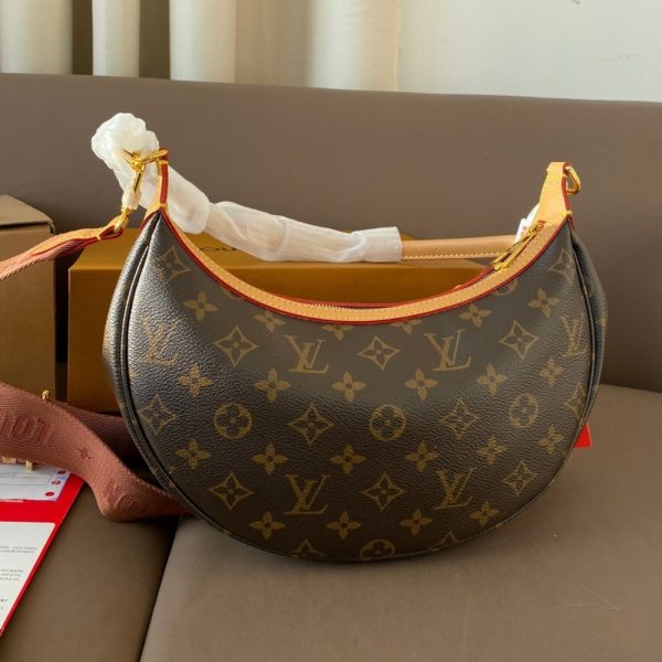 LOUIS VUITTON OOP HOBO HANDBAG MONOGRAM BROWN 28CM M12939