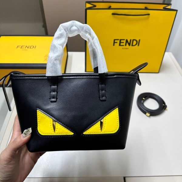 FENDI ROLL LUNAR NEW YEAR MINI BAG BLACK 17CM 8BS096ATXUF1QIO