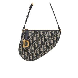 DIOR SADDLE RODEO POUCH BLUE OBLIQUE JACQUARD 20CM