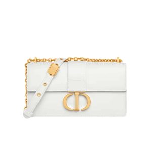 DIOR 30 MONTAIGNE EAST WEST BAG WITH CHAIN WHITE 21CM M9334UHEL M030