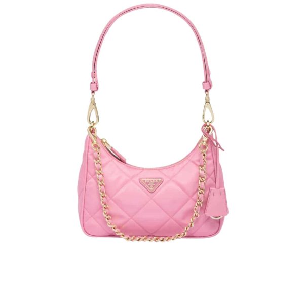 PRADA RE EDITION 1995 CHAÎNE RE NYLON MINI BAG PINK 22CM