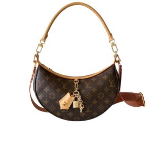 LOUIS VUITTON OOP HOBO HANDBAG MONOGRAM BROWN 28CM M12939